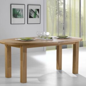 Table ovale chêne massif Ateliers de Langres – WHITNEY