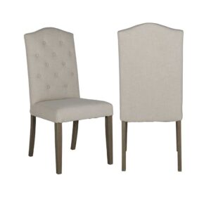chaise lin beige