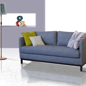 Canapé moderne fixe en tissu 2 places Made in Italy – GIRASOLE