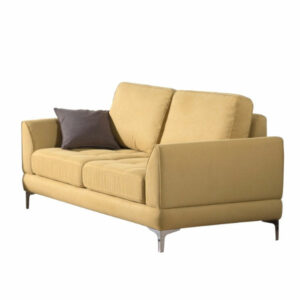 Canape BAMBOU en version 2 places tissu jaune