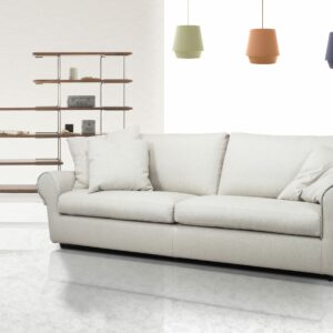Canape MARGHERITA en version 2-3 places tissu blanc