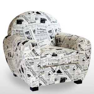 fauteuil club noir et blanc