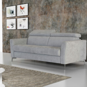 canape convertible DEBORA en tissu gris