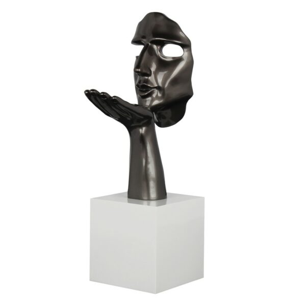 Statue sculpture deco contemporaine visage envoi baiser
