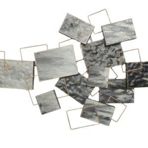 deco murale formes gris or