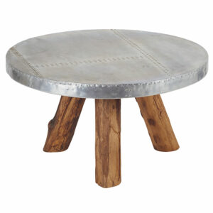 Table-basse-ronde-ESSTABARO-teck-aluminium-bois&deco