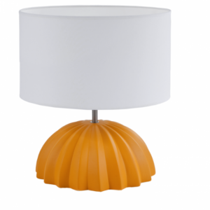 lampe-table-Nausicaa céramique-Jaune-mat-bois&deco-cambresis-flam&luce