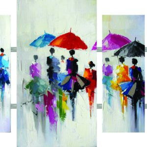toile-tableau-peinture-femme-parapluies-4-parties-quadriptyque-Bois&Deco-beauvois-cambresis-cadraven