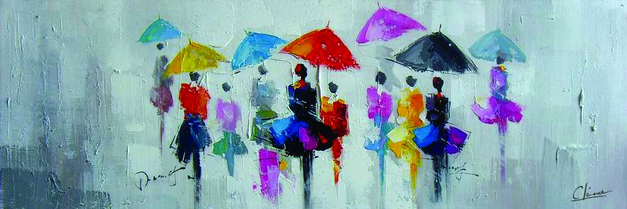 tableau-peinture-femme-parapluies-Bois&Deco-beauvois-cadraven