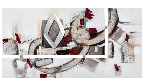 tableau peinture et metal