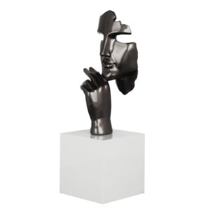 statue-sculpture-deco-visage-main-gris-decoration-bois&deco-nord