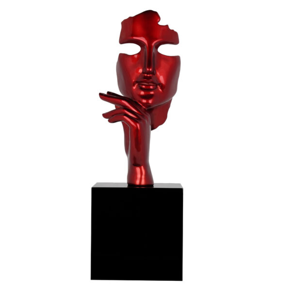 statuedecovisagerougeblancgrisestiloinitialsocadis