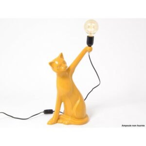 lampe-chat-jaune-moutarde-luminaire-shadow-drimmer-deco-boisdeco-nord