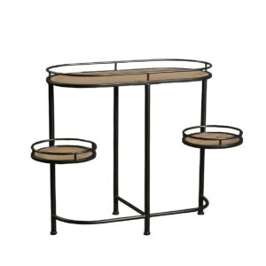 Console avec etageres en bois et metal de la collection BAXTER.