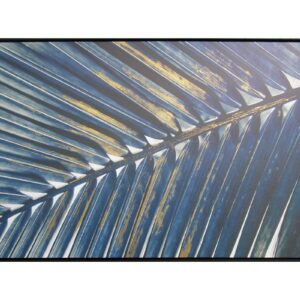 Tableau peinture sur toile feuilles de palme effet or