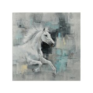 tableau-peinture-cheval-au-galop-fond-bleu-effet-flou-boisetdeco-nord