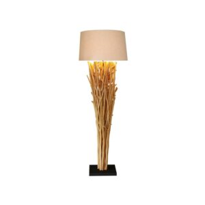 Lampadaire en bois flotte avec abat-jour de la collection NATURE.