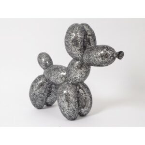 statue-chien-ballon-exaltation-mosaique-verre-gris-design-drimmer