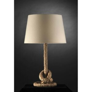 Lampe en chanvre naturel 50cm design Socadis – CORDE NOUÉE