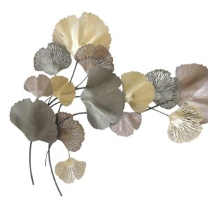 Décoration murale métal design Socadis – FEUILLES SUPERPOSEES GINKGO