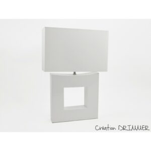 Lampe originale blanche ou noire H.56cm design Drimmer – SQUARE