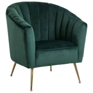 fauteuil velours green vert bouteille pieds gold or