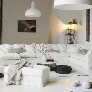 canape BIARRITZ en NEWLIN blanc.
