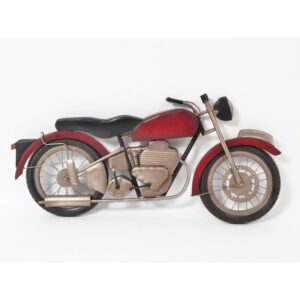 Decoration murale moto vintage rouge/noir