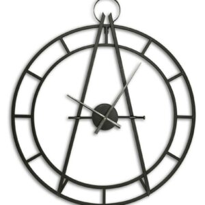 Horloge en metal noir effet cadran