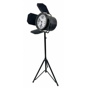 Horloge sur pied en metal spot lumiere cinema