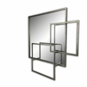 Miroir industriel carres superposes en metal
