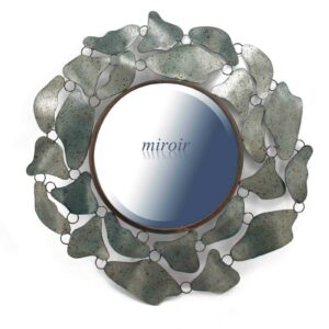 miroir rond en metal