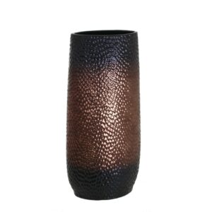 Vase cuivre et noir ogive alveole collection EQUINOXE
