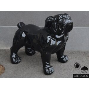 Statue d’extérieur chien outdoor bouledogue noir H.94 cm – EMOTION
