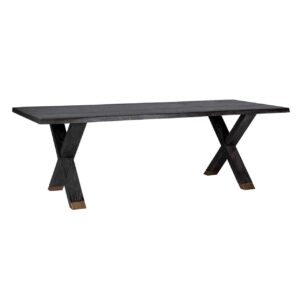 table pieds croix noir
