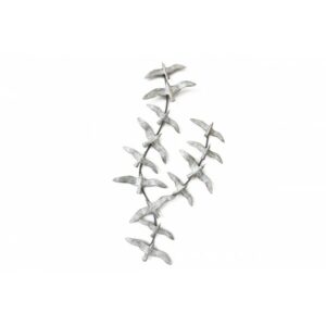 Décoration murale nature oiseaux en métal gris cérusé H.98cm – OISEAUX EN VOL