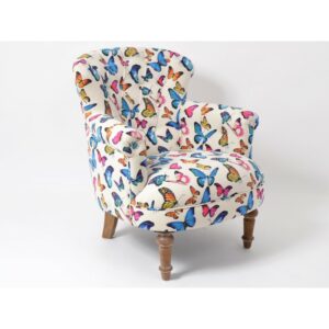 Fauteuil, pouf et banquette tissu imprimé papillons Drimmer – BUTTERFLY