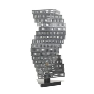 Lampe design TORSADE en metal gris deco salon bureau chambre
