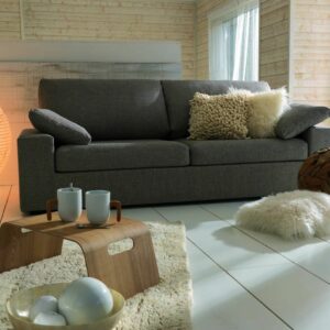 Petit canapé KENT 2 places en tissu gris par Home spirit fabrication francaise