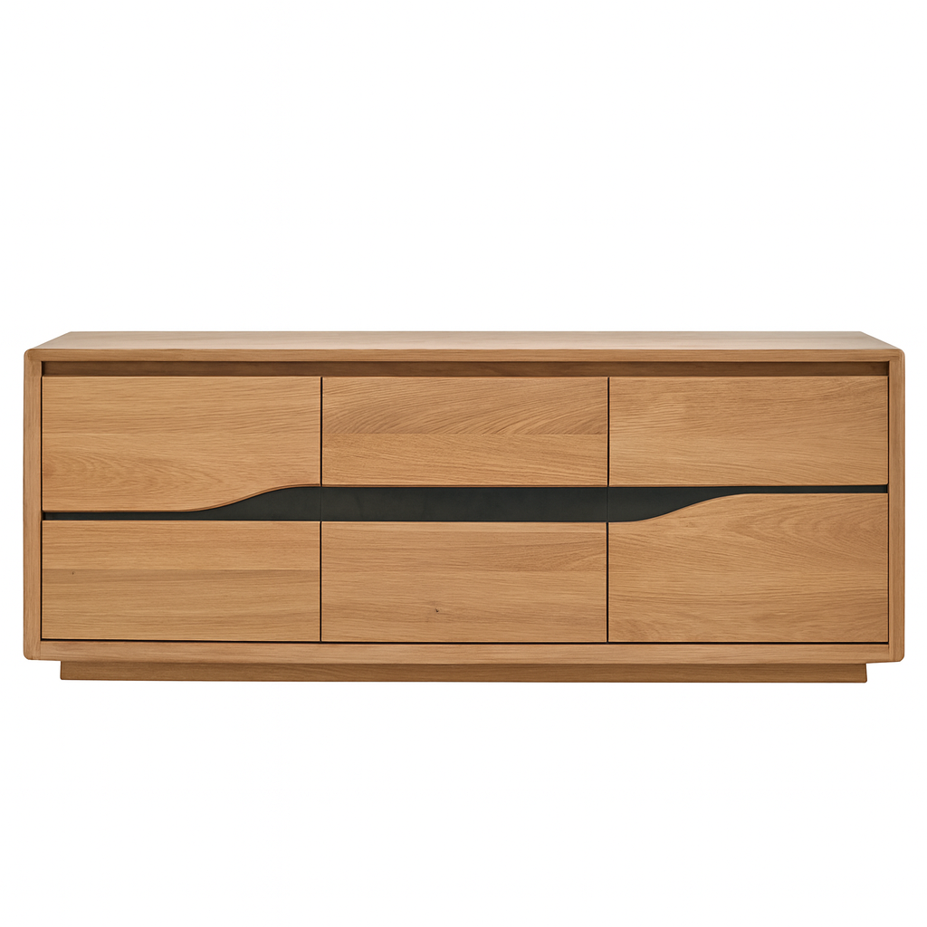 Enfilade CERAM fabriquĂ©e en France par les Ateliers de Langres en chĂȘne massif et cĂ©ramique