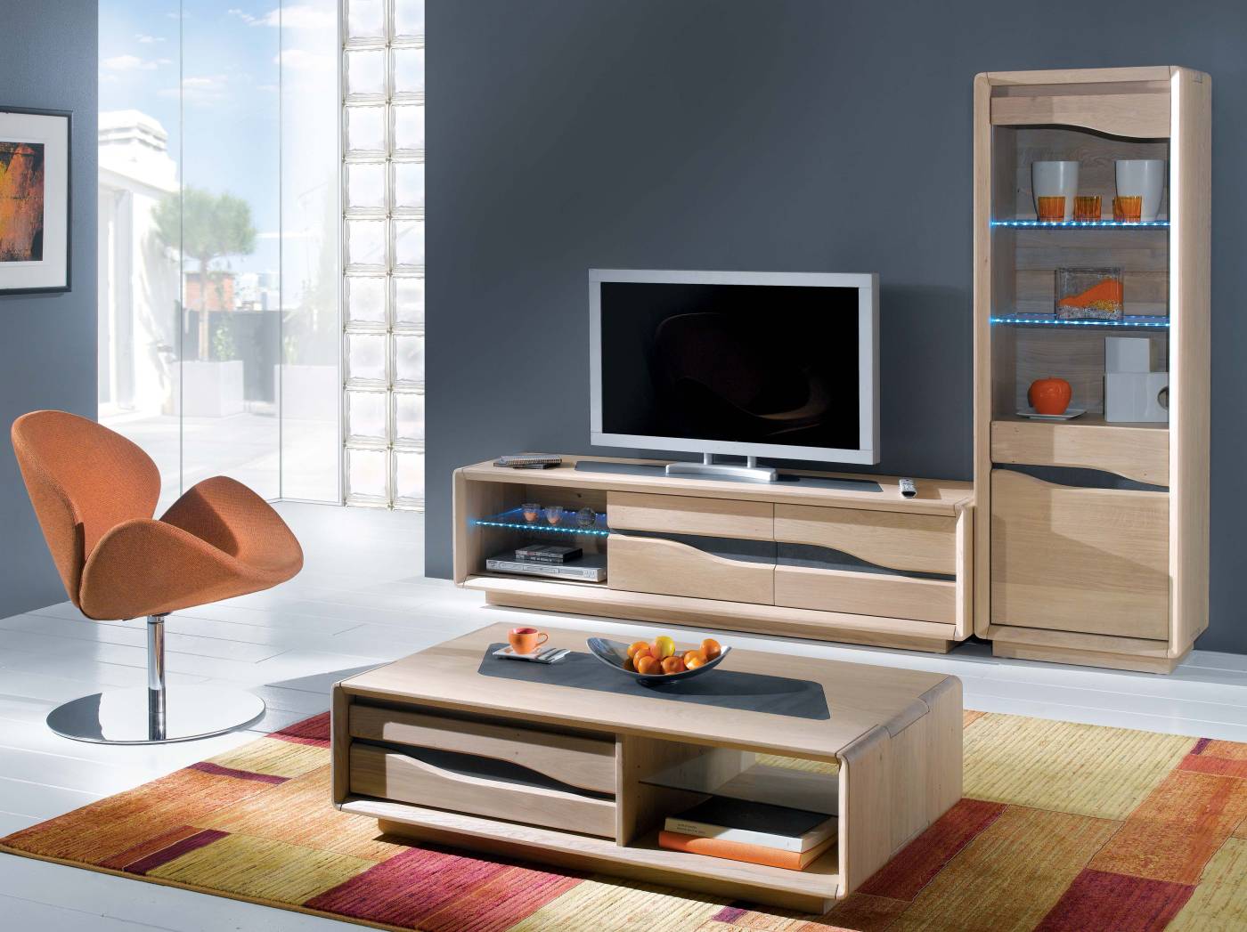 meuble tv contemporain CERAM bois et ceramique ateliers de langres