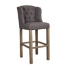 chaise haute design confort tissu lin gris