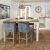 chaise de bar confortable tissu gris