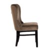 chaise richmond interiors tissu velours marron clous argent poignet dos