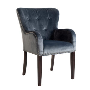 chaise ivy haut de gamme velours gris