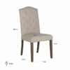 chaise SYLVANA tissu beige pieds bois