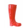 Porte-parapluies BOTTE en céramique rouge brillant.