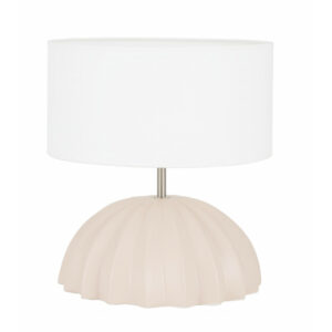 Petite lampe design en ceramique rose poudre - modele NAUSICAA