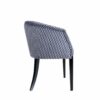 fauteuil moderne tissu bleu pieds noirs
