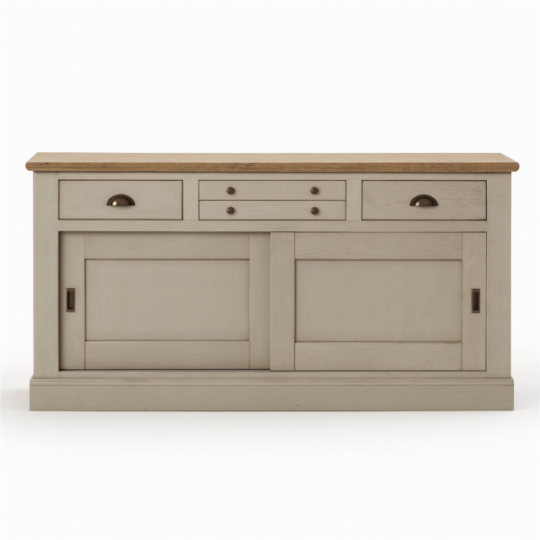 Bahut-romance-chene-massif-portes-coulissantes